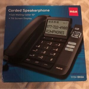 RCA Corded Speakerphone with Caller ID - Black